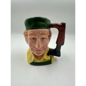 Vintage Shoemaker Cobbler Large Toby Mug Glazed Hand Painted Ceramic